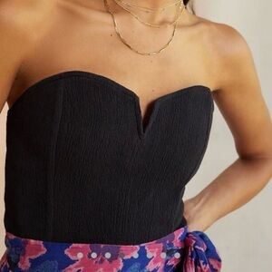 Anthropologie Black Strapless Top